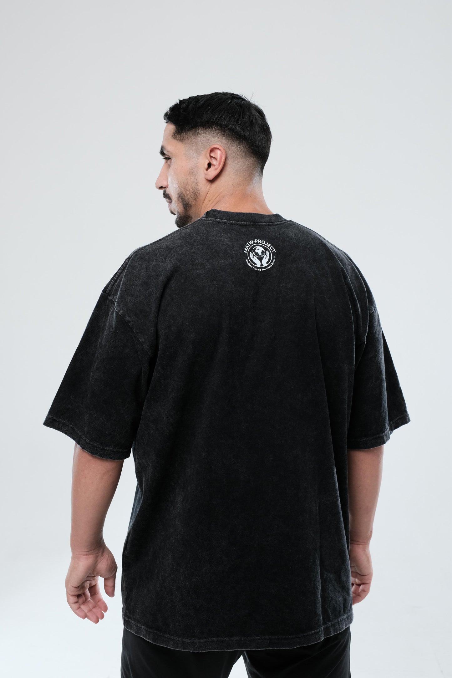 Black Stonewash Palestine Tee – Bird Design